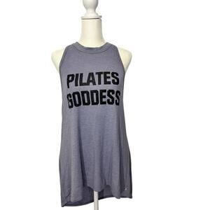 Club Pilates x Glyder Goddess Purple-Gray Halter Swing Top S/M